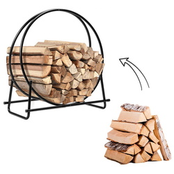 Suport pentru lemne Costway OP70547 (Black) Thumb