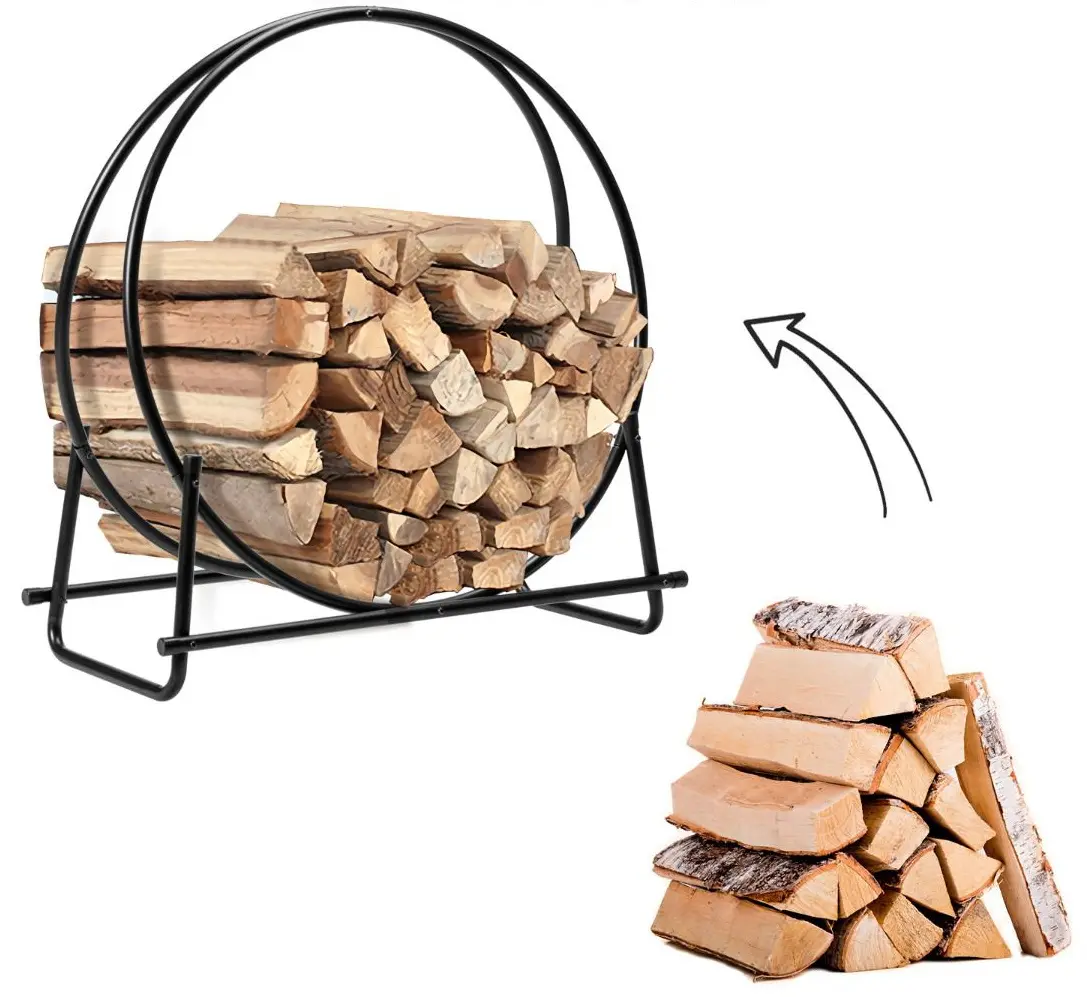 Suport pentru lemne Costway OP70547 (Black)