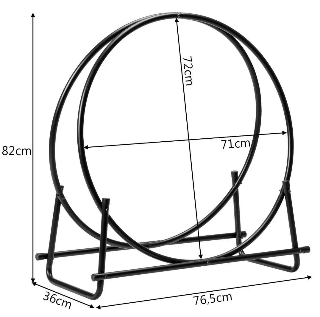 Suport pentru lemne Costway OP70547 (Black)