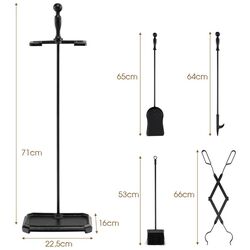 Suport pentru lemne Costway HV10286DK (Black) Thumb