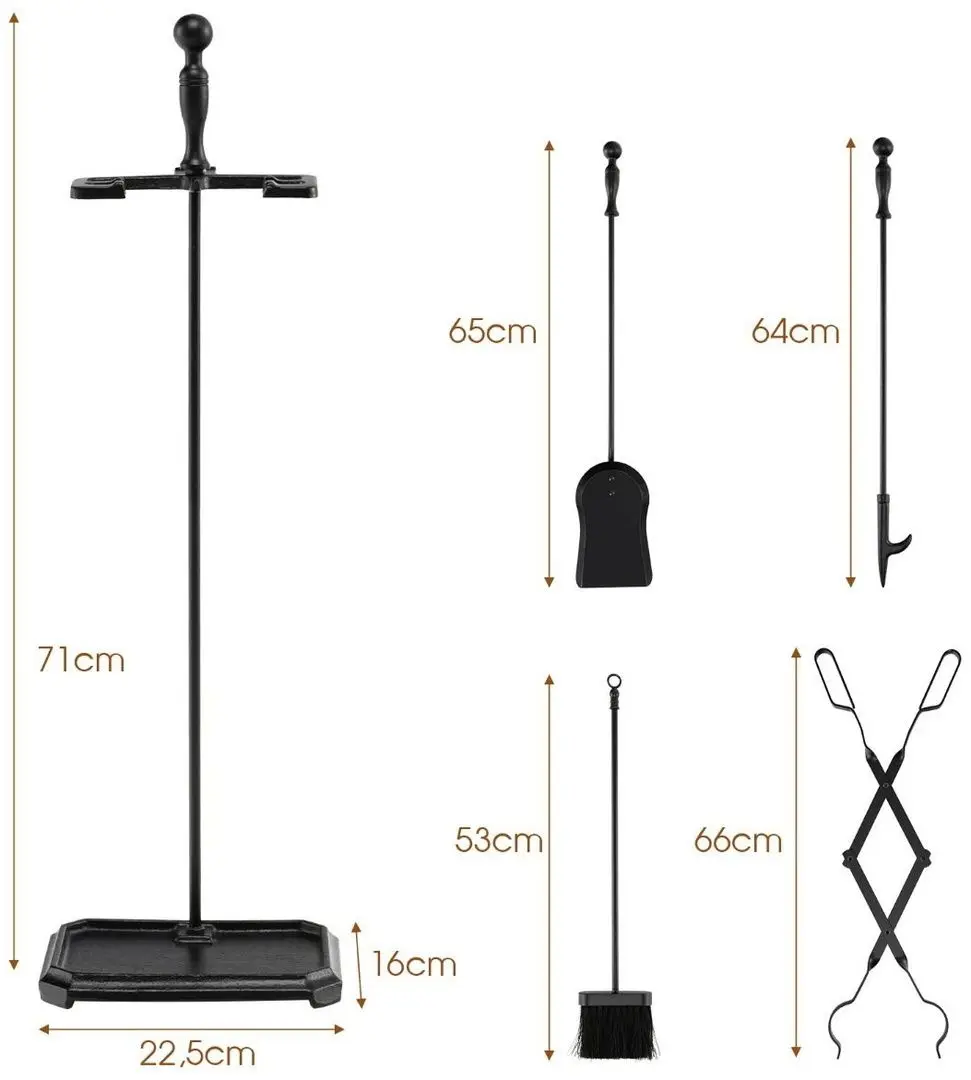 Suport pentru lemne Costway HV10286DK (Black) - 3