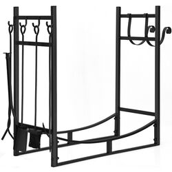 Suport pentru lemne Costway OP70814 (Black)