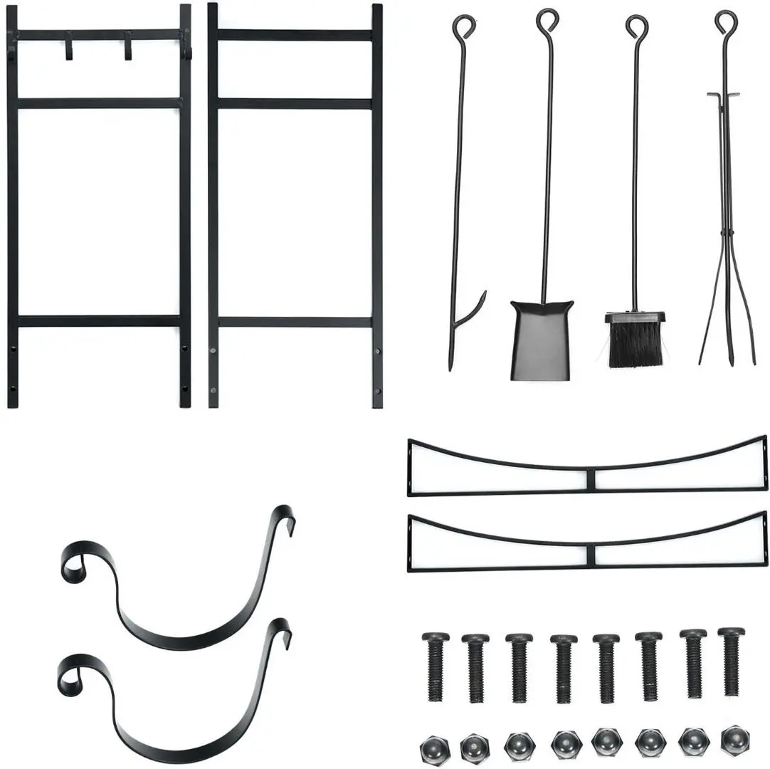 Suport pentru lemne Costway OP70815 (Black)
