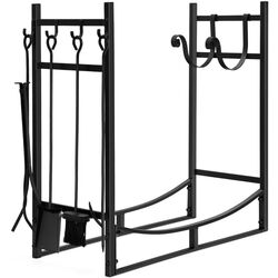 Suport pentru lemne Costway OP70815 (Black) Thumb