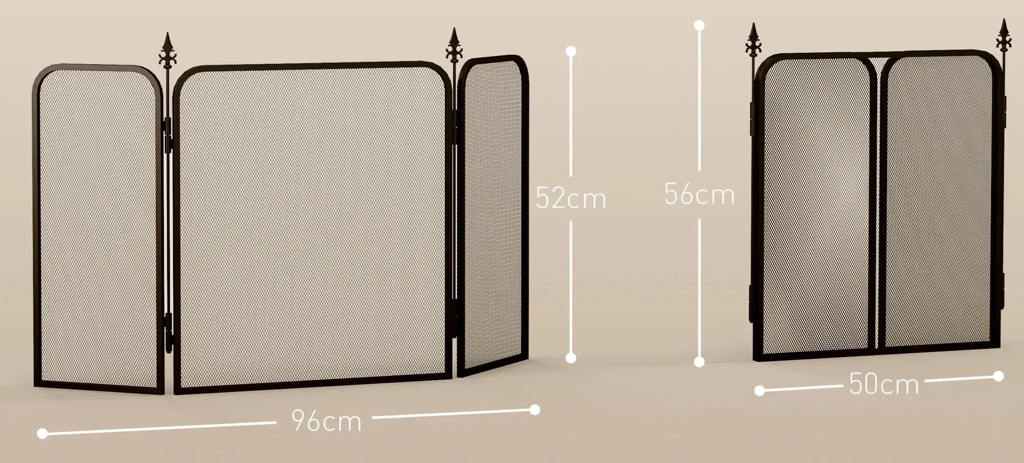 Декоративная заслонка Homcom 820-426V00BK (Black) - 5