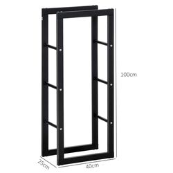 Suport pentru lemne Homcom 820-145 (Black) Thumb