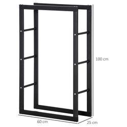 Suport pentru lemne Homcom 820-146 (Black) Thumb