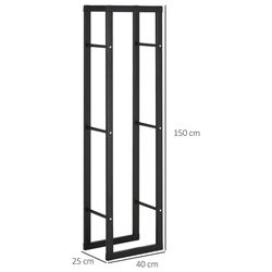 Suport pentru lemne Homcom 820-147 (Black) Thumb