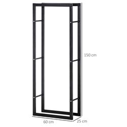 Suport pentru lemne Homcom 820-148 (Black) Thumb