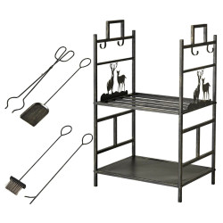 Suport pentru lemne Outsunny 842-152 (Black) Thumb