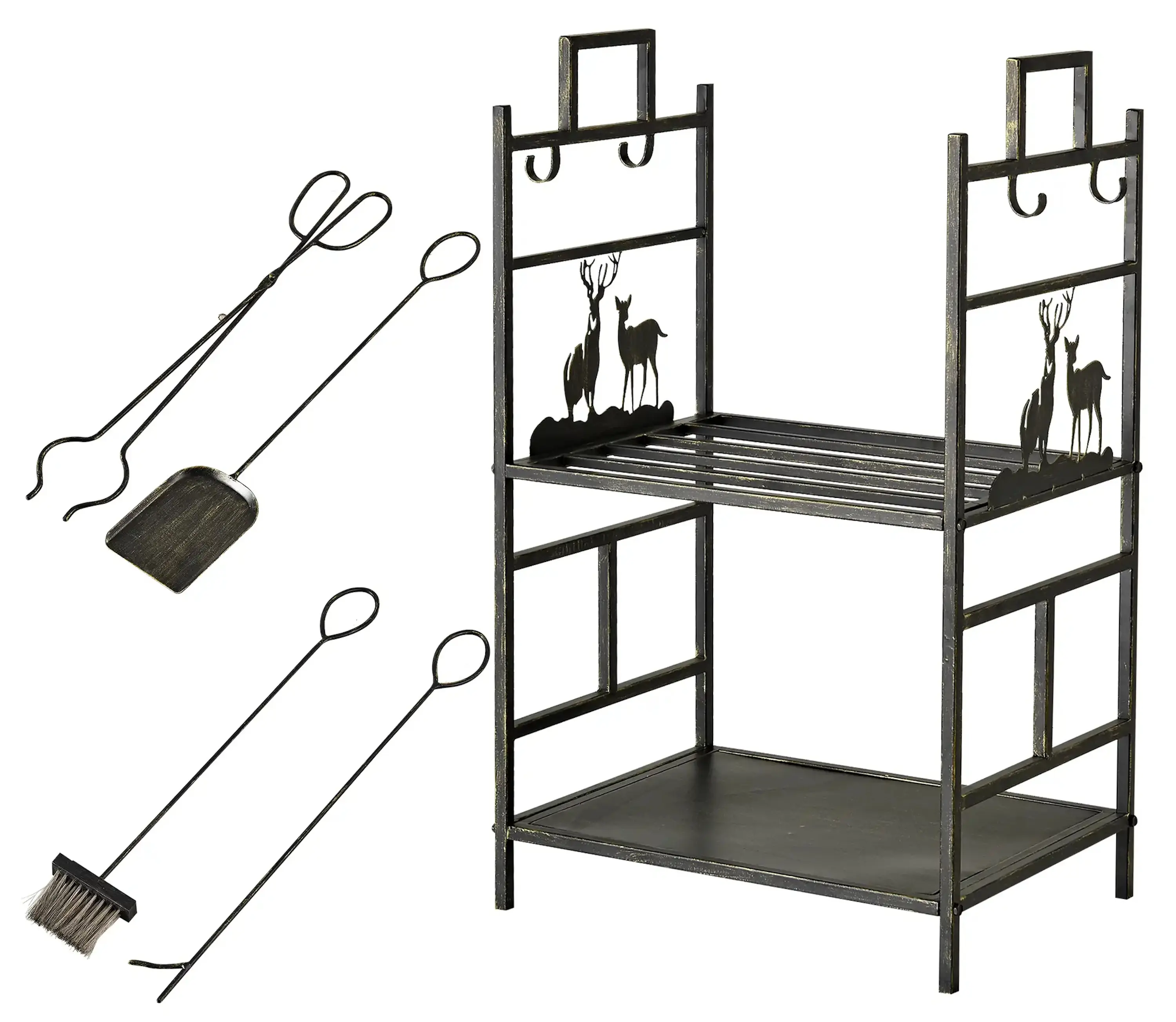 Suport pentru lemne Outsunny 842-152 (Black) - 2