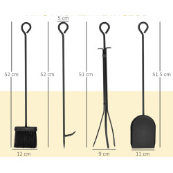 Suport pentru lemne Outsunny 842-163 (Black) Thumb