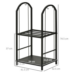 Suport pentru lemne Outsunny 842-206 (Black) Thumb