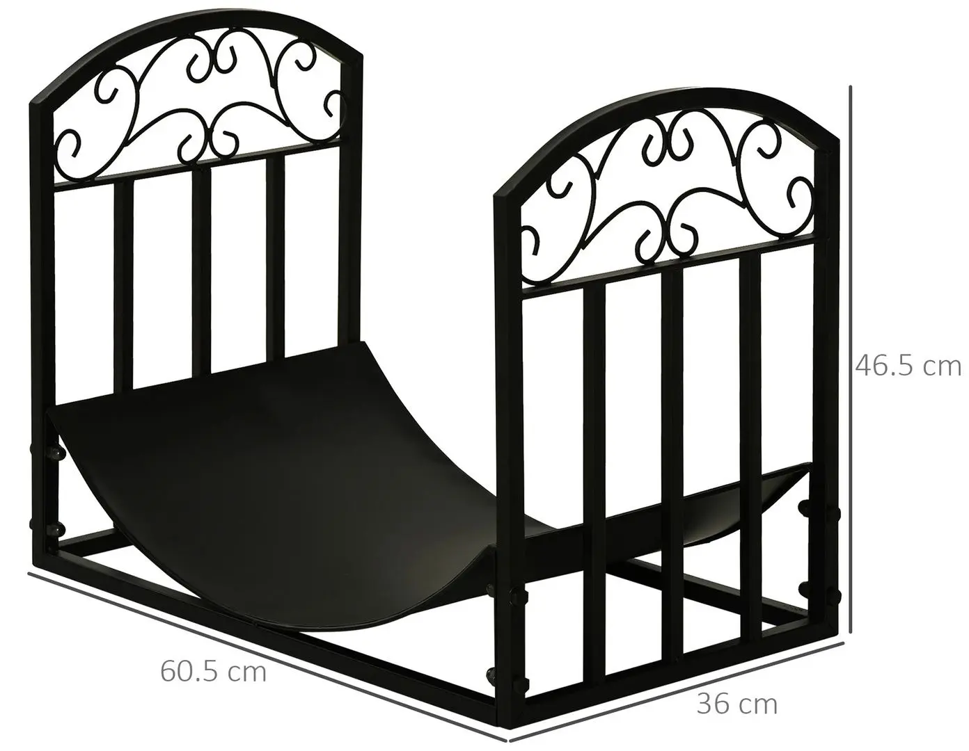 Suport pentru lemne Outsunny 842-208 (Black)