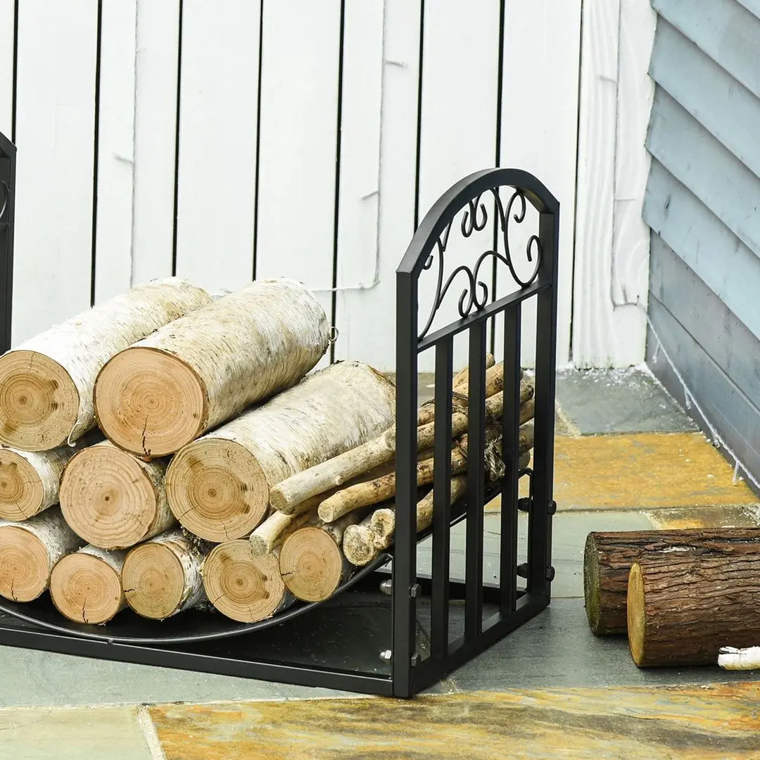 Suport pentru lemne Outsunny 842-208 (Black)