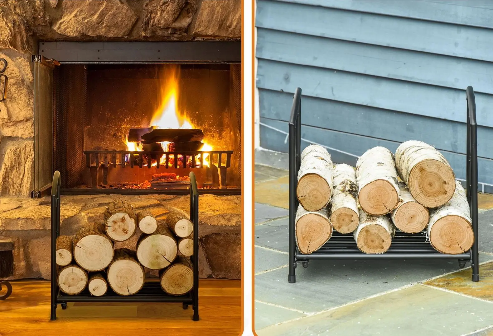 Suport pentru lemne Outsunny 842-210 (Black)