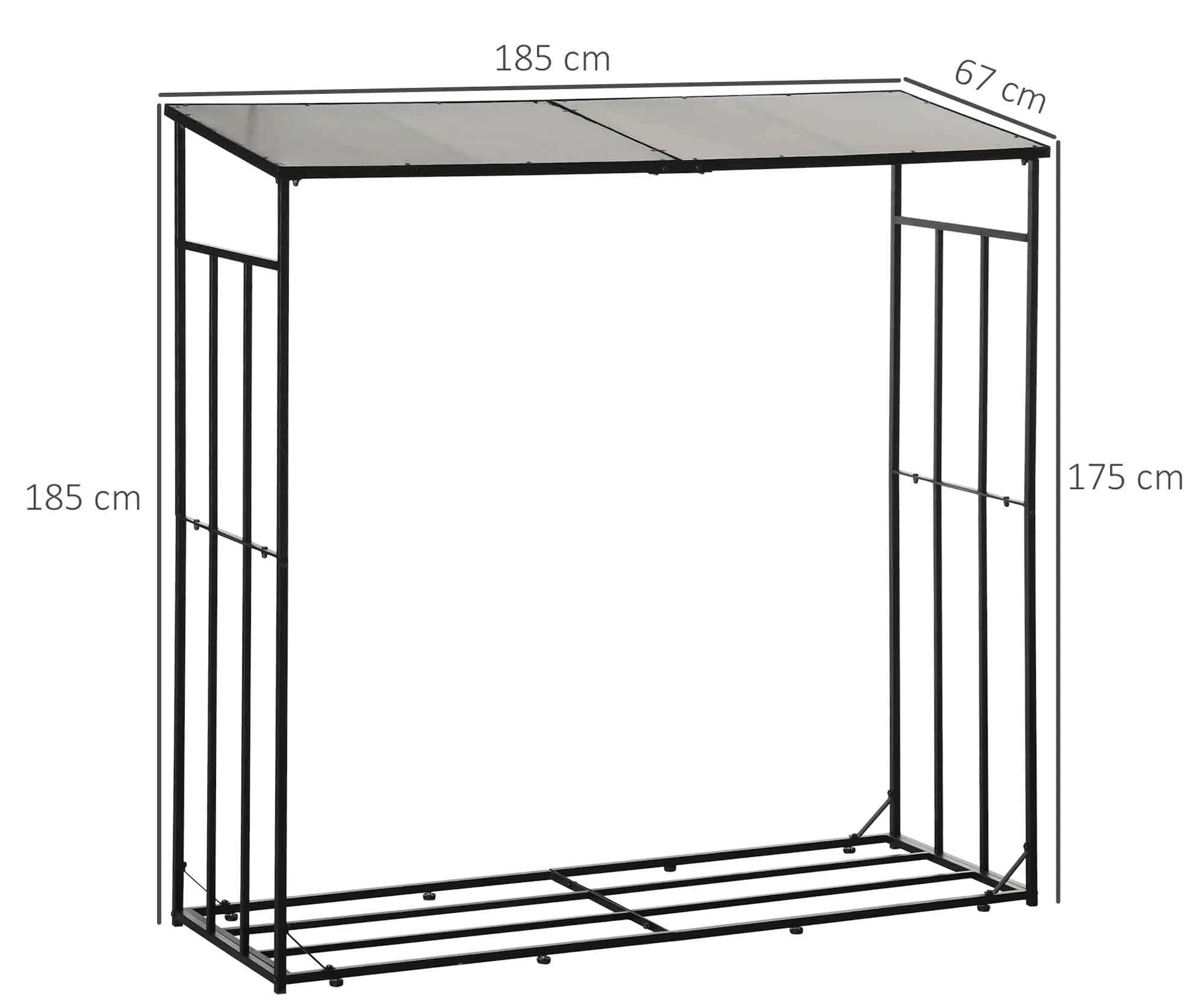 Дровница Outsunny 842-316V00BK (Black) - 6