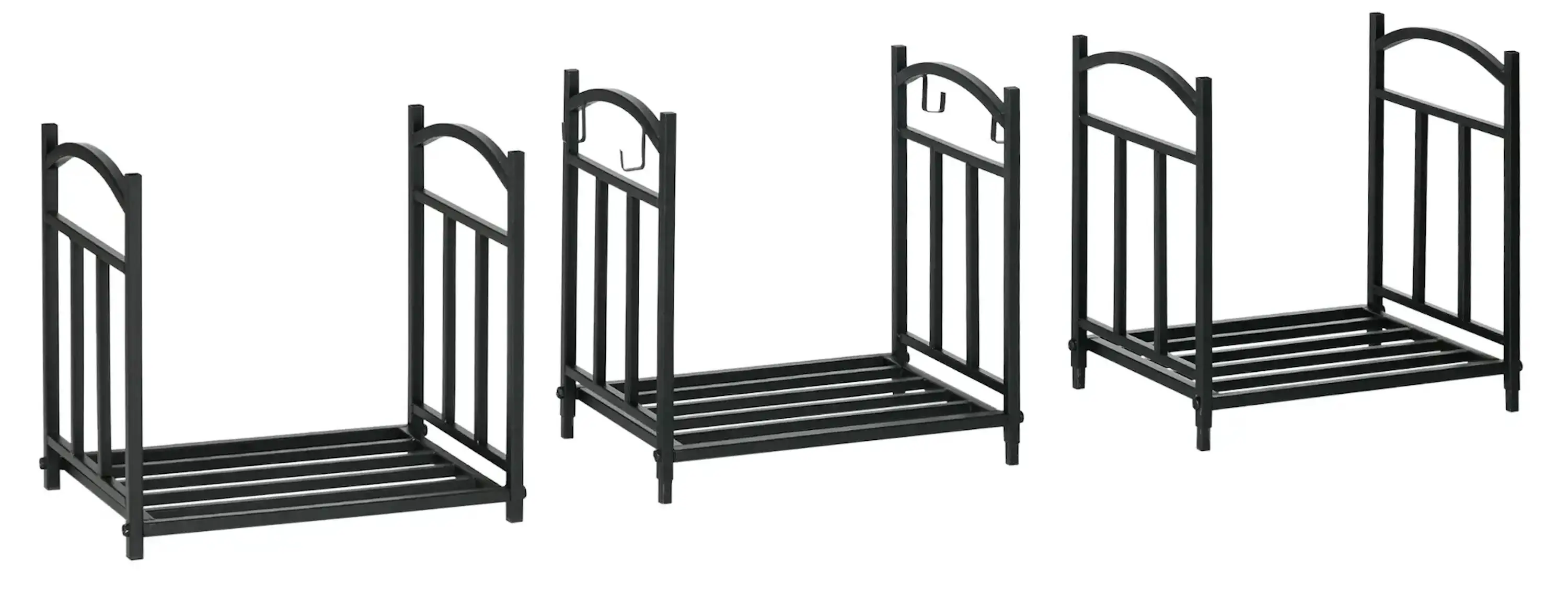 Suport pentru lemne Outsunny 842-322V00BK (Black) - 2