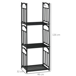 Suport pentru lemne Outsunny 842-322V00BK (Black) Thumb