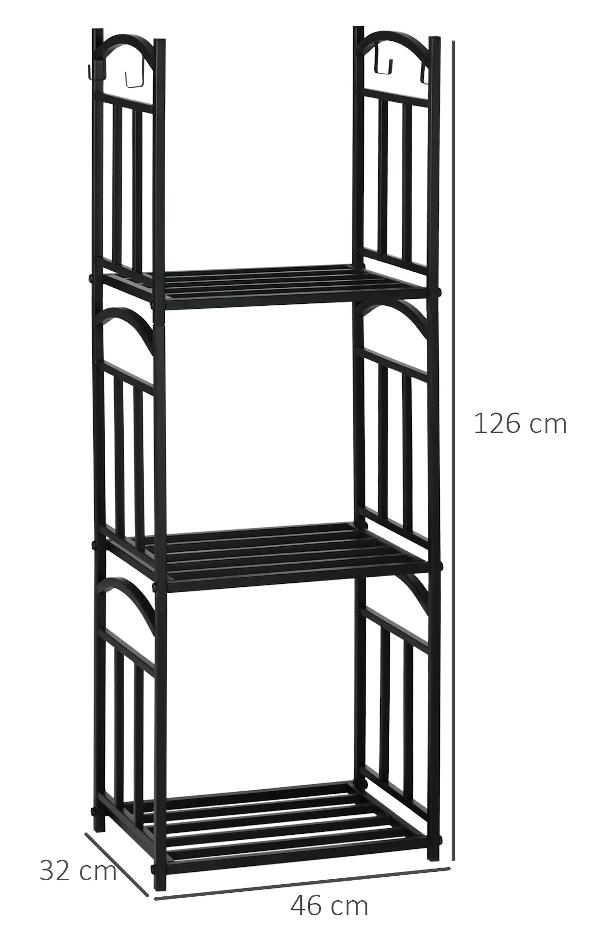 Suport pentru lemne Outsunny 842-322V00BK (Black) - 5