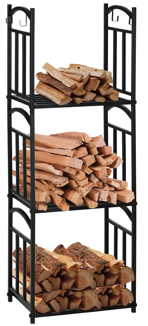 Suport pentru lemne Outsunny 842-322V00BK (Black)