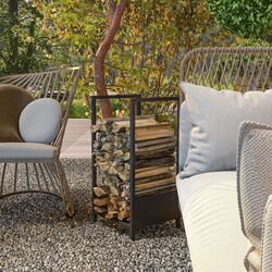 Suport pentru lemne Outsunny 842-323V00BK (Black) Thumb