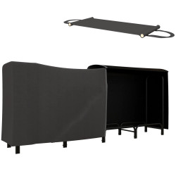 Suport pentru lemne Outsunny 842-347V04BK (Black) Thumb