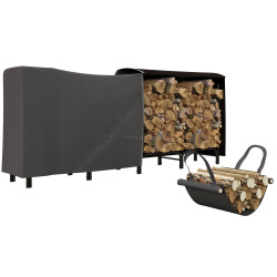 Suport pentru lemne Outsunny 842-347V04BK (Black)