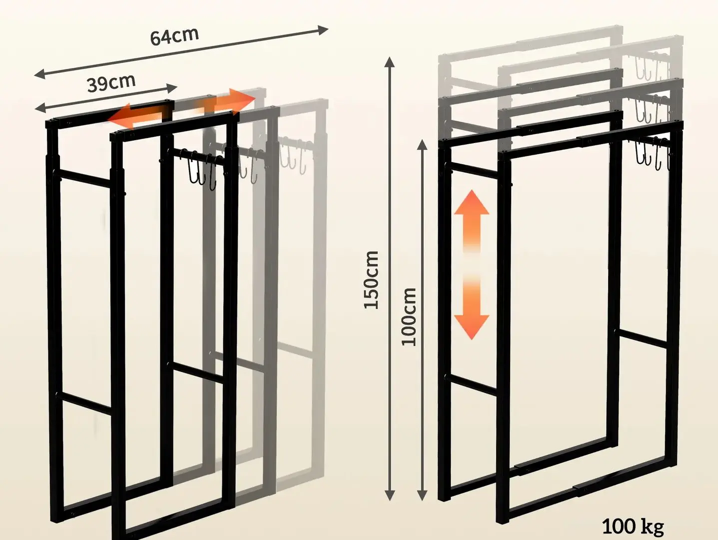 Suport pentru lemne Outsunny 842-351V00BK (Black)