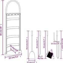 Каминный набор VidaXL 156374 (Black) Thumb