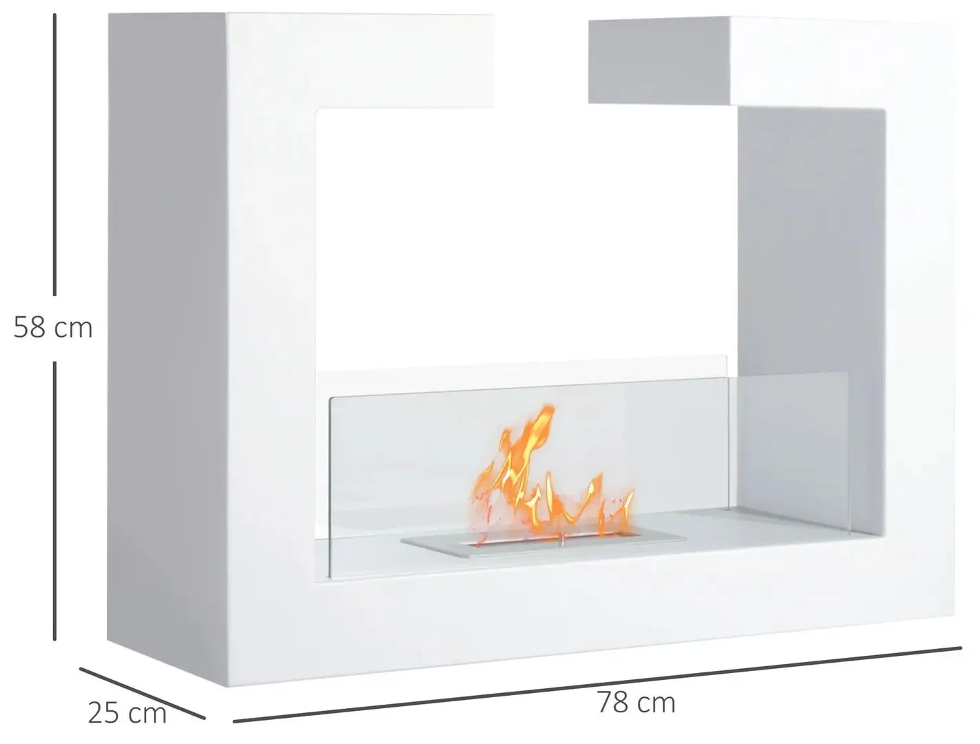 Биокамин Homcom 820-017 (White)