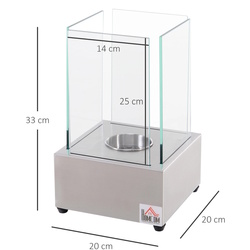 Биокамин Homcom 820-159 (Silver) Thumb