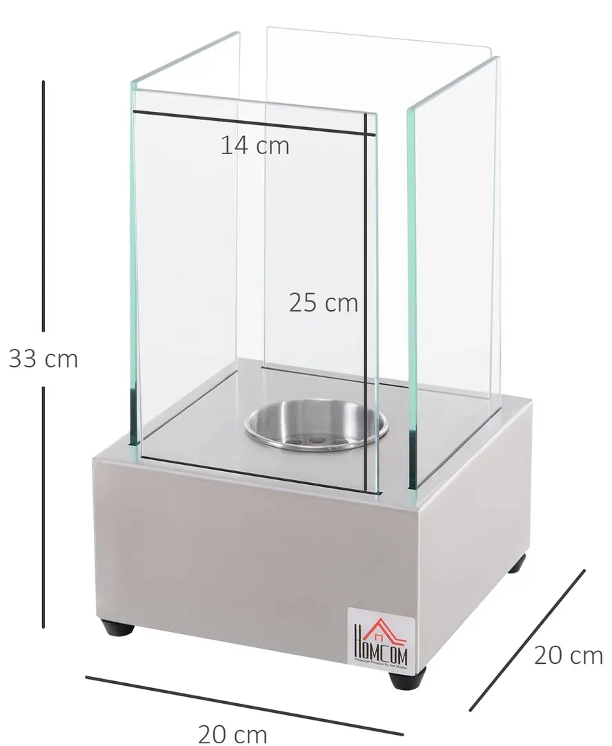 Биокамин Homcom 820-159 (Silver)