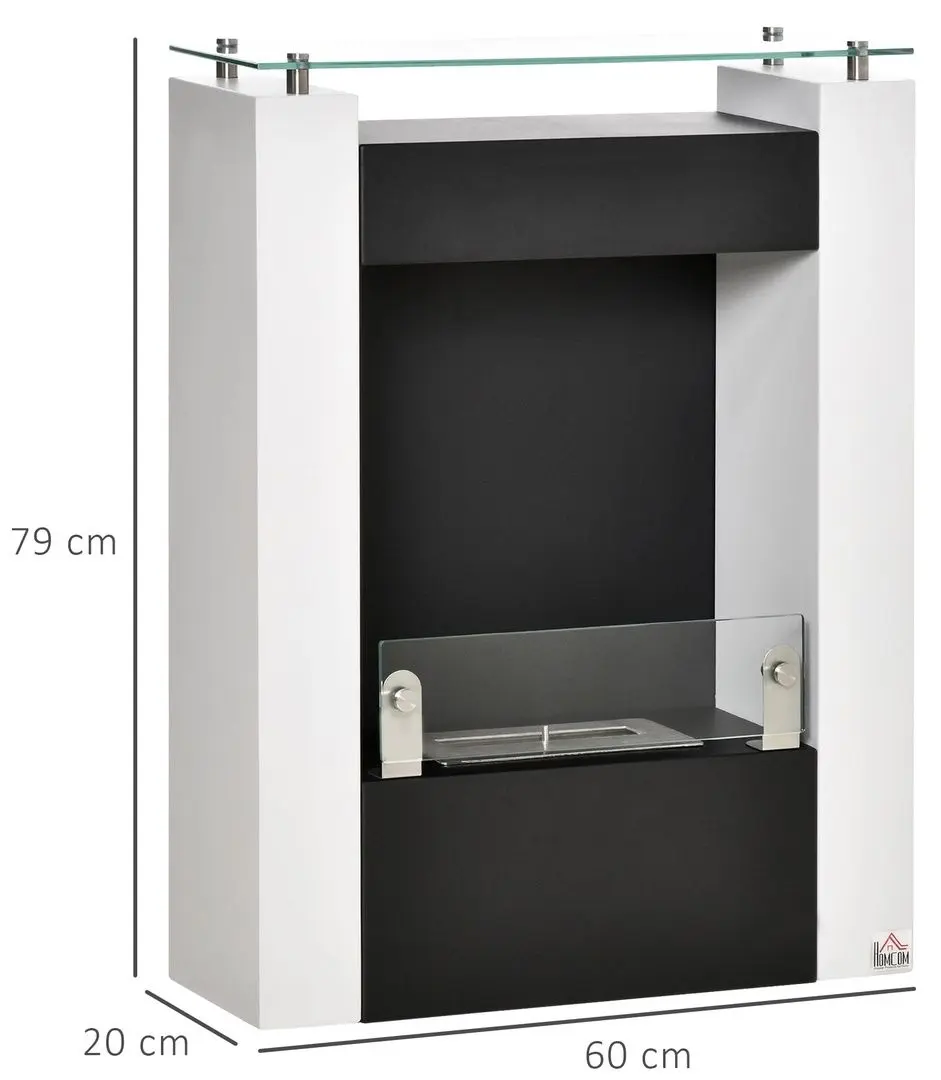 Биокамин Homcom 820-212 (White/Black)