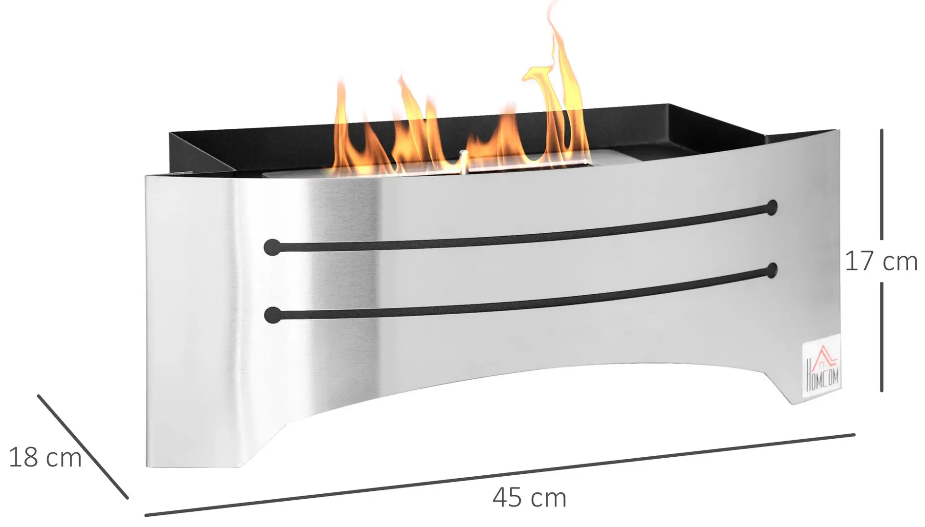 Биокамин Homcom 820-330V00SR (Silver)