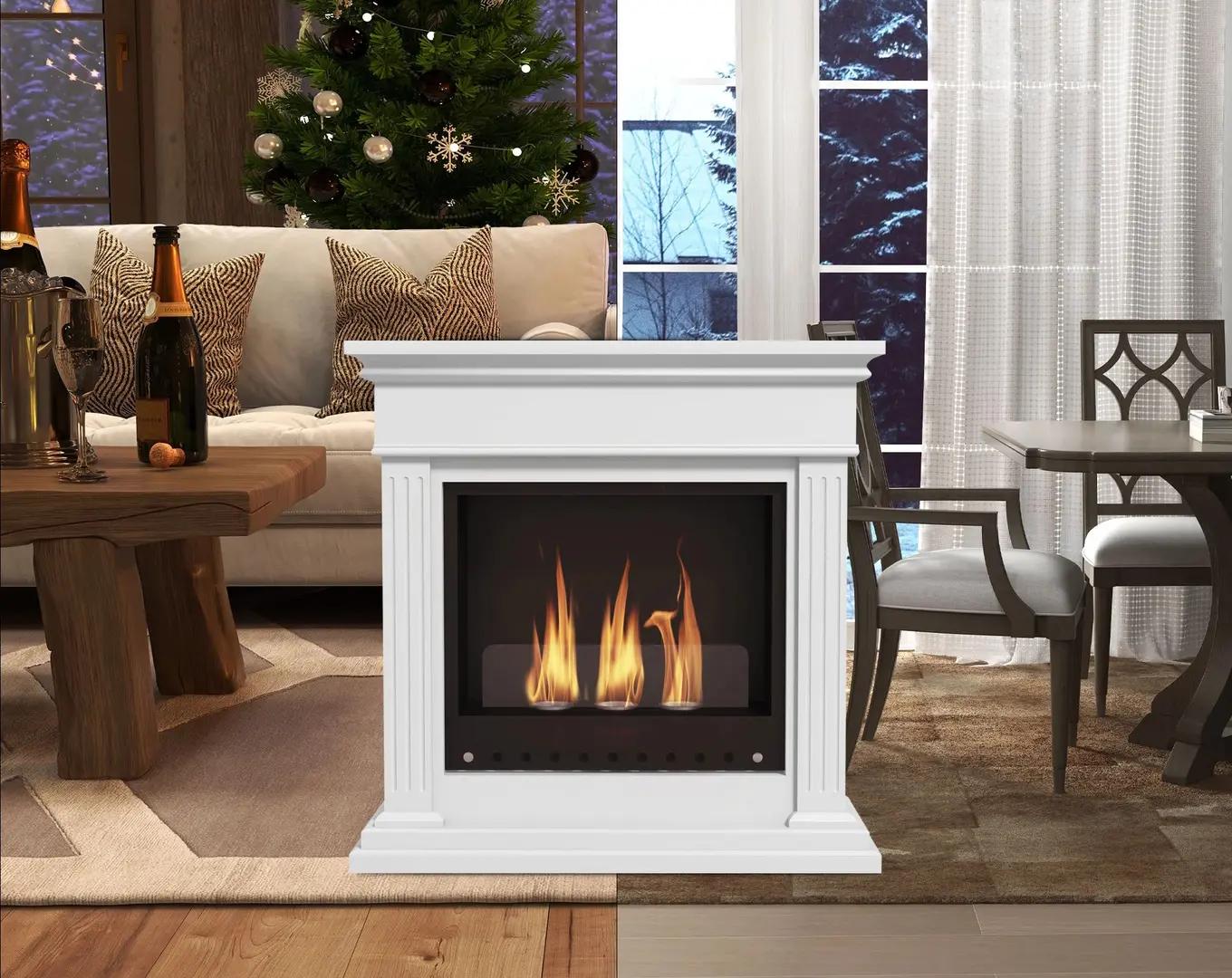 Биокамин Homcom 820-365V00WT (White)