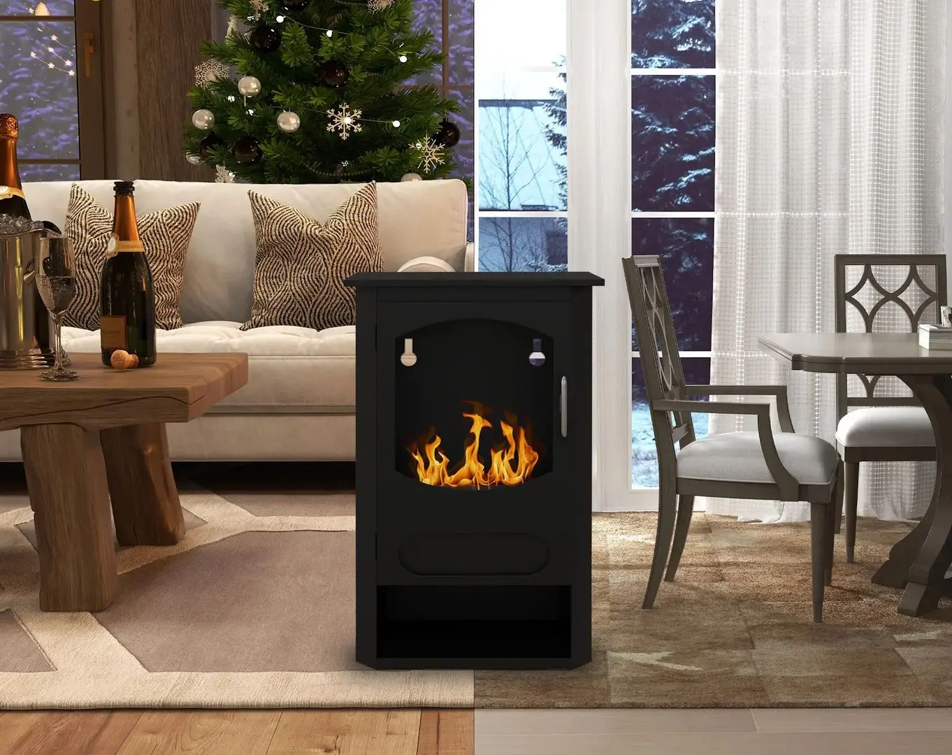 Биокамин Homcom 820-376V00BK (Black)