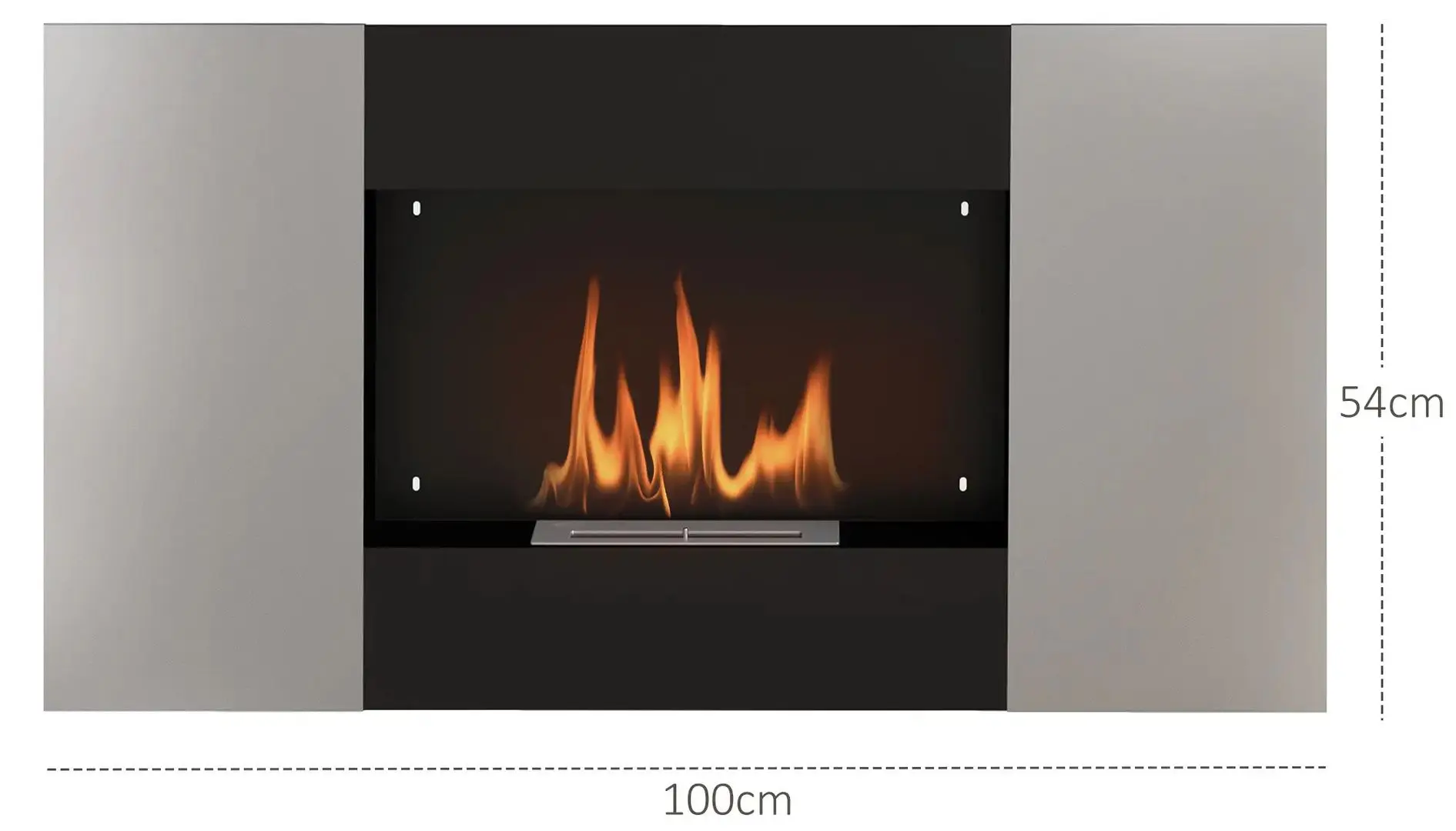 Биокамин Homcom 820-430V00BK (Silver/Black)