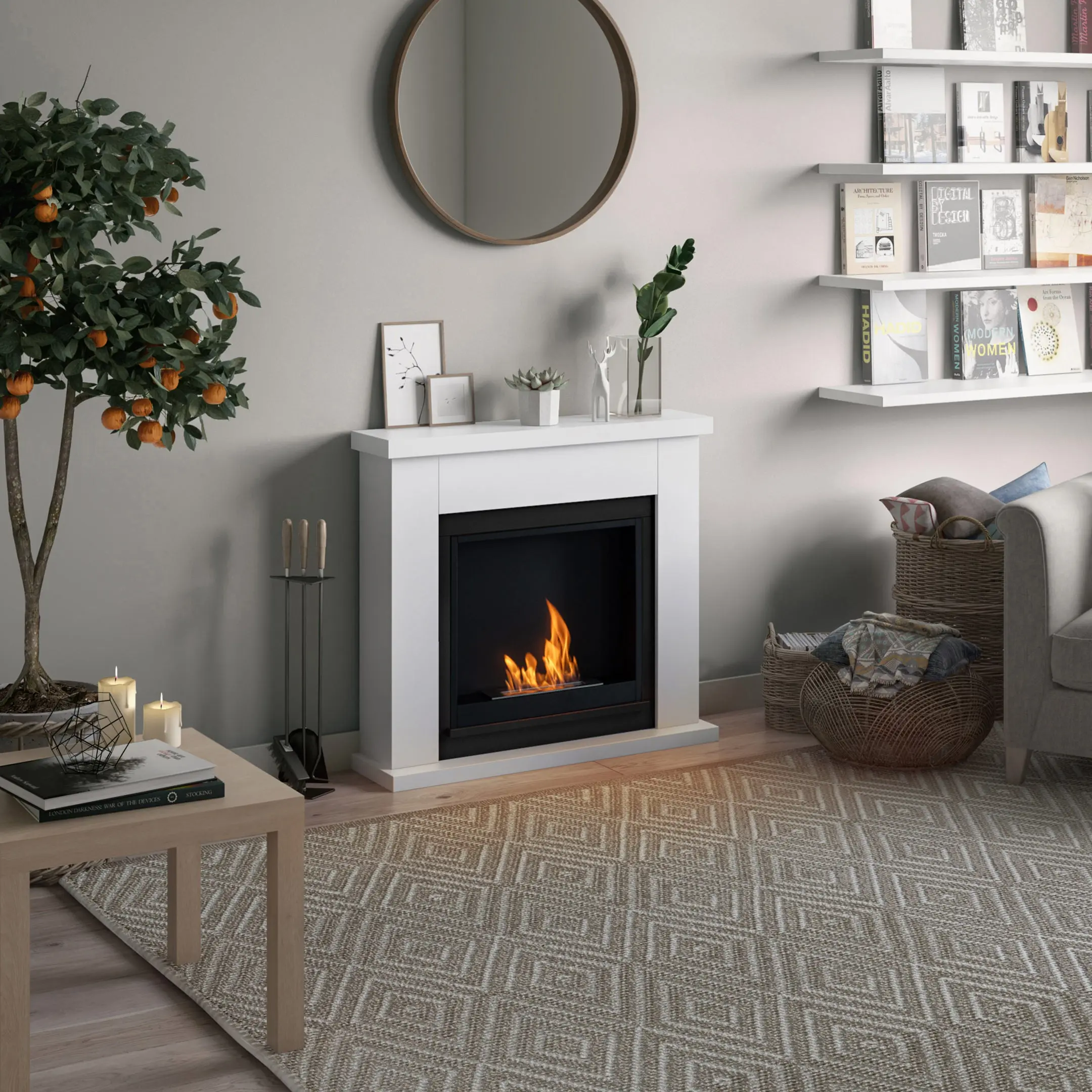 Биокамин Tagu Frode FreeFlame (Pure White) - 4