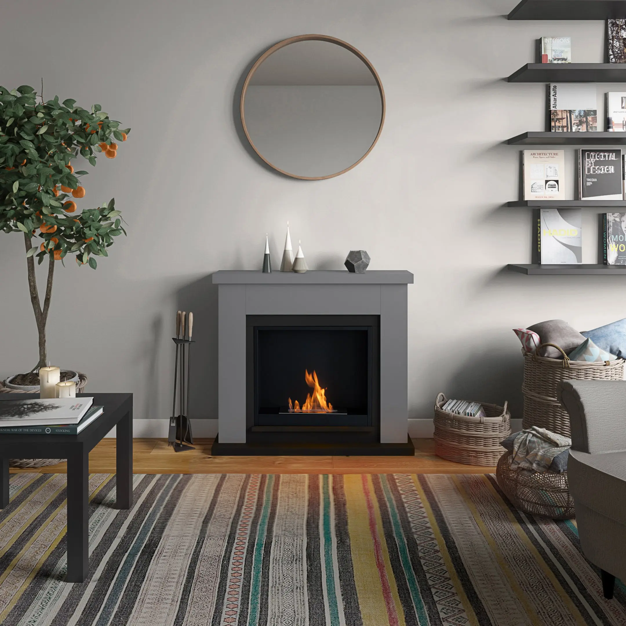 Биокамин Tagu Frode FreeFlame (Solid Grey) - 3