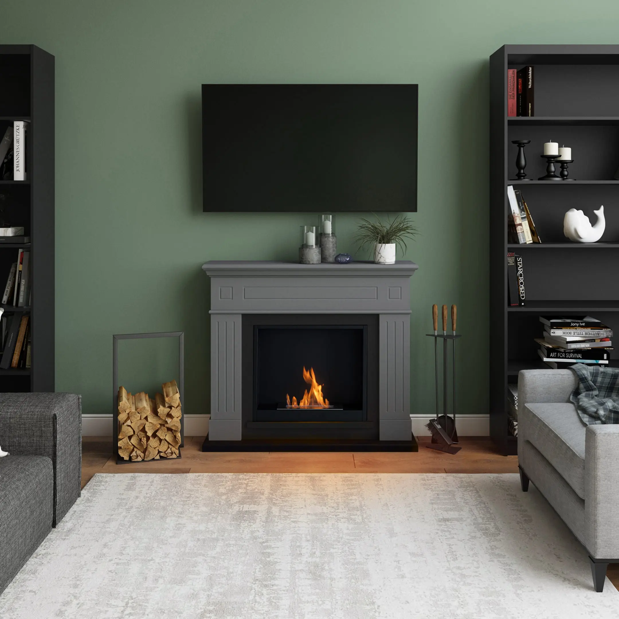Биокамин Tagu Larsen FreeFlame (Solid Grey) - 3