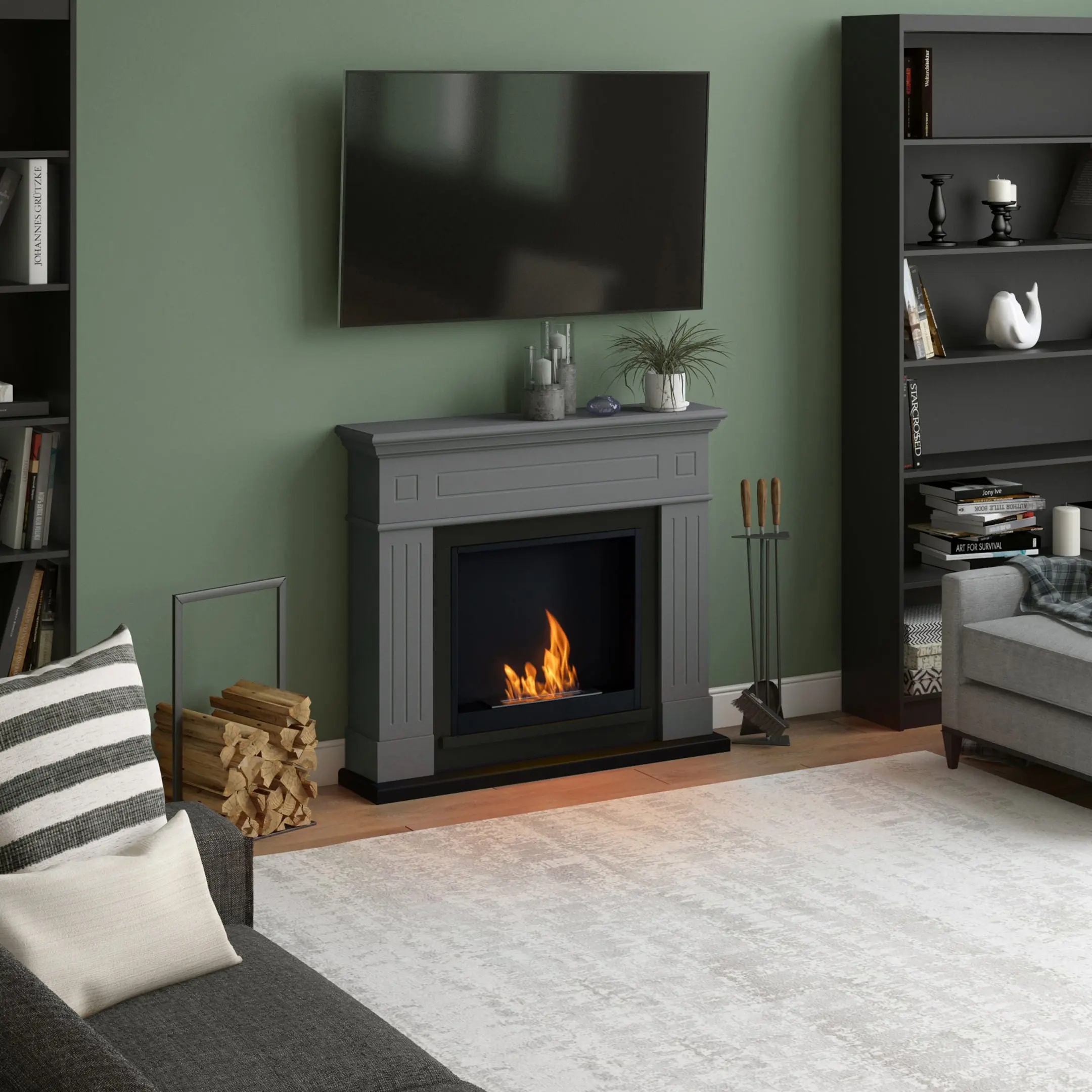 Биокамин Tagu Larsen FreeFlame (Solid Grey) - 4