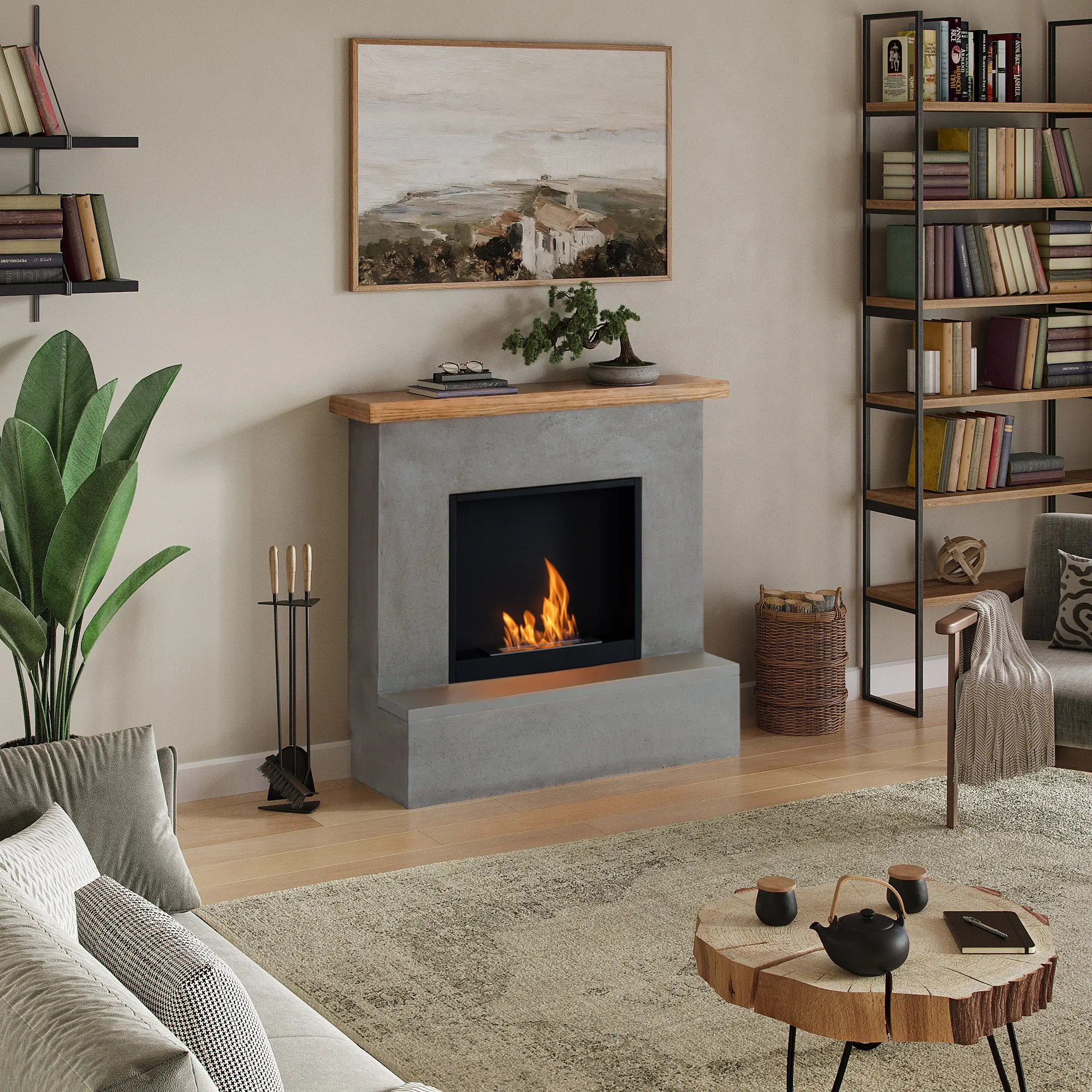 Биокамин Tagu Rolf FreeFlame (Concrete Grey) - 3