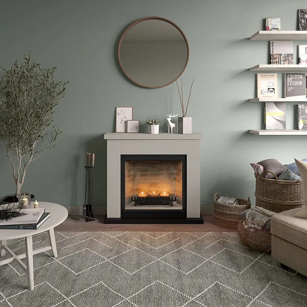 Камин со свечами Tagu Frode ZenFlame (Light Beige) - 4