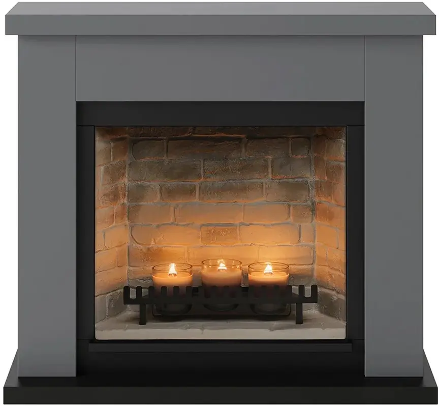 Semineu cu lumânări Tagu Frode ZenFlame (Solid Grey)