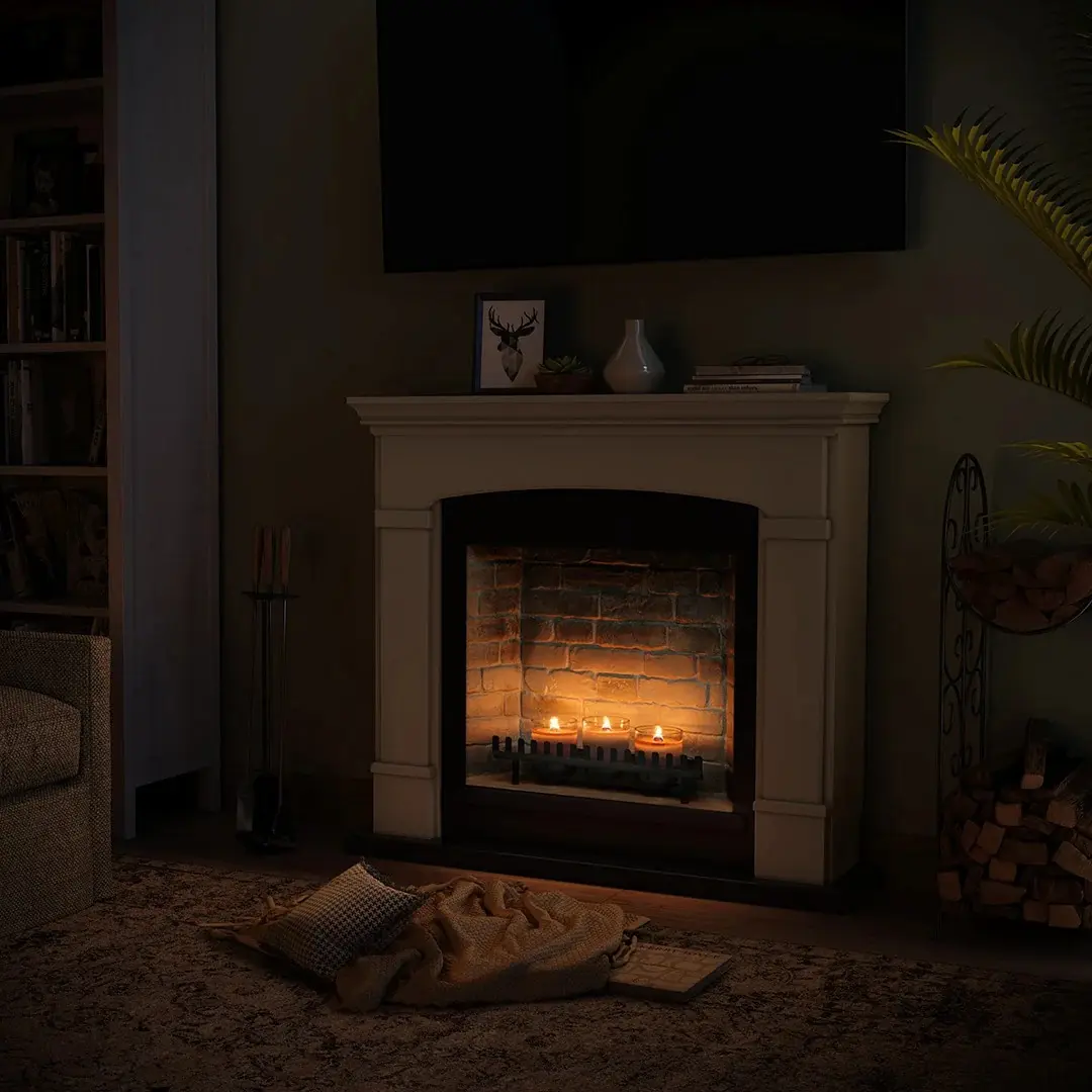 Semineu cu lumânări Tagu Helmi ZenFlame (Light Beige) - 6