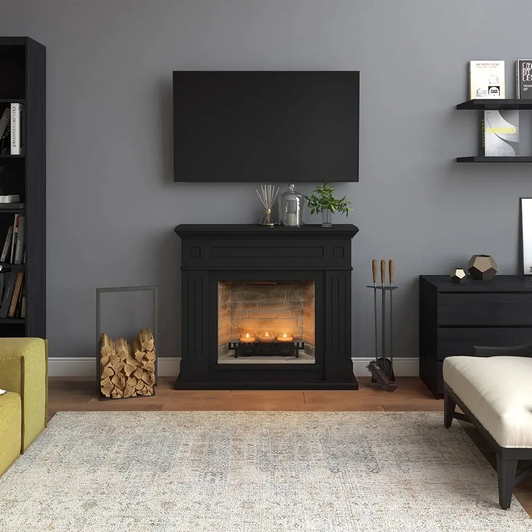 Semineu cu lumânări Tagu Larsen ZenFlame (Deep Black) - 4