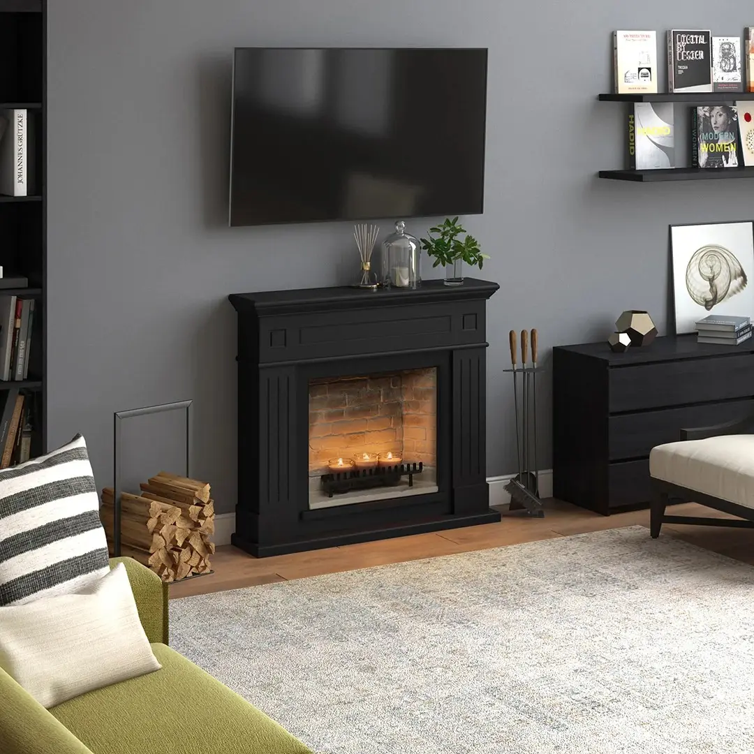 Semineu cu lumânări Tagu Larsen ZenFlame (Deep Black) - 5