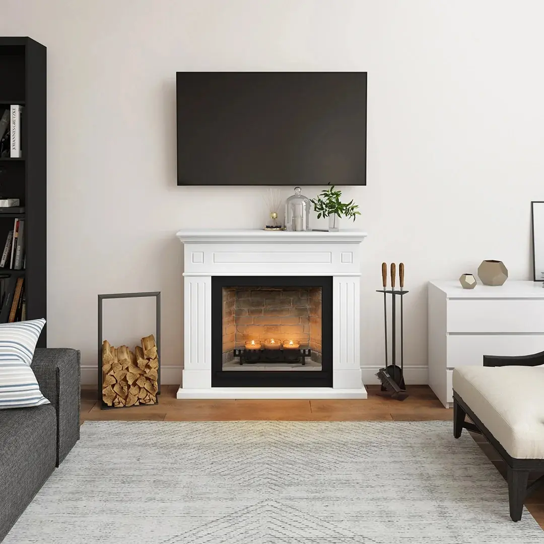 Semineu cu lumânări Tagu Larsen ZenFlame (Pure White) - 4
