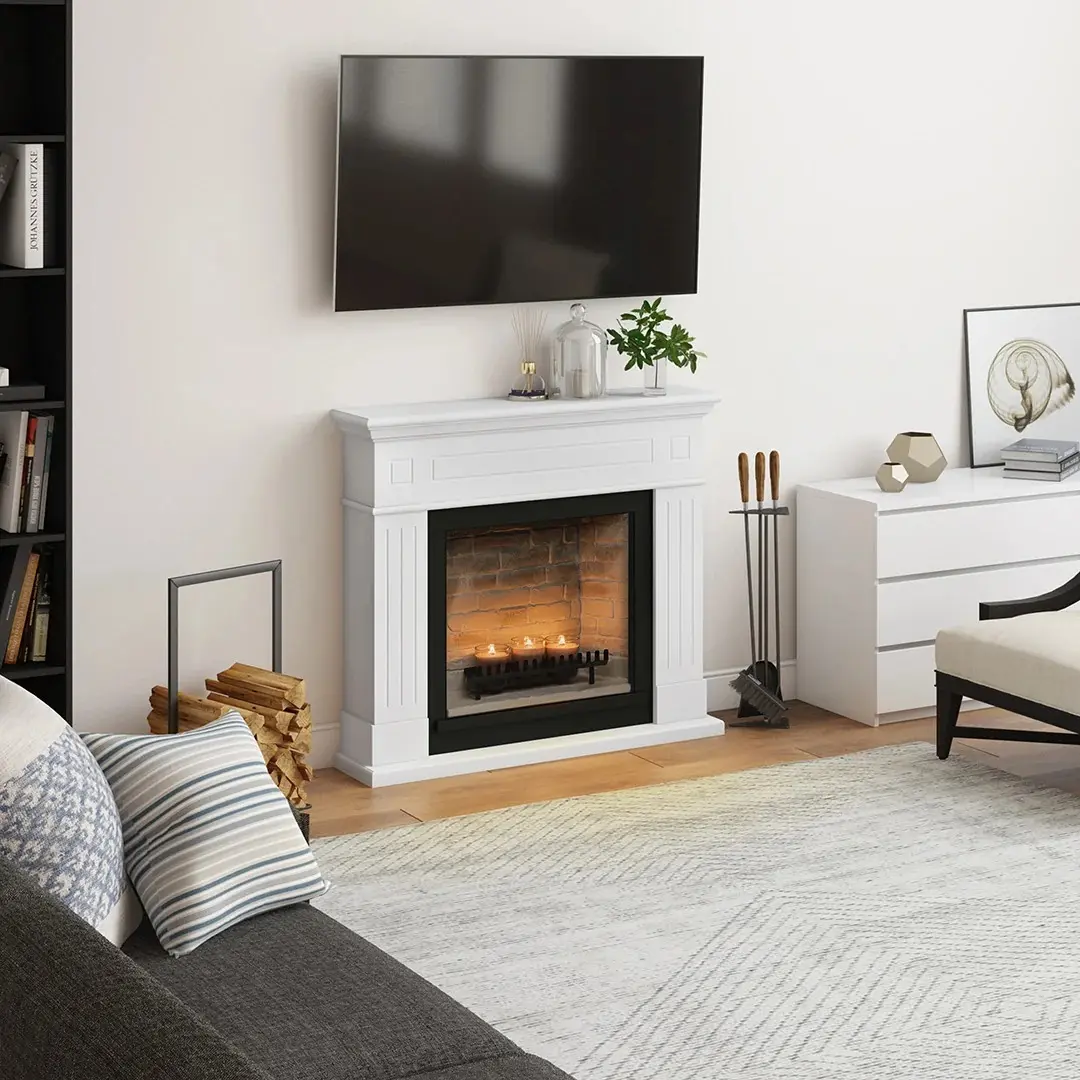 Semineu cu lumânări Tagu Larsen ZenFlame (Pure White) - 5